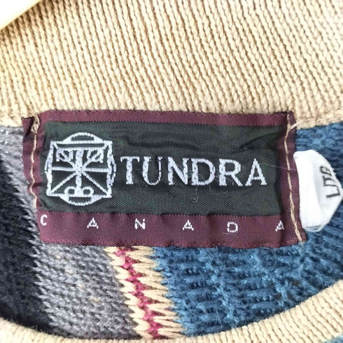 ツンドラ tundra カナダ製 3Dニット セーター メンズ import:L